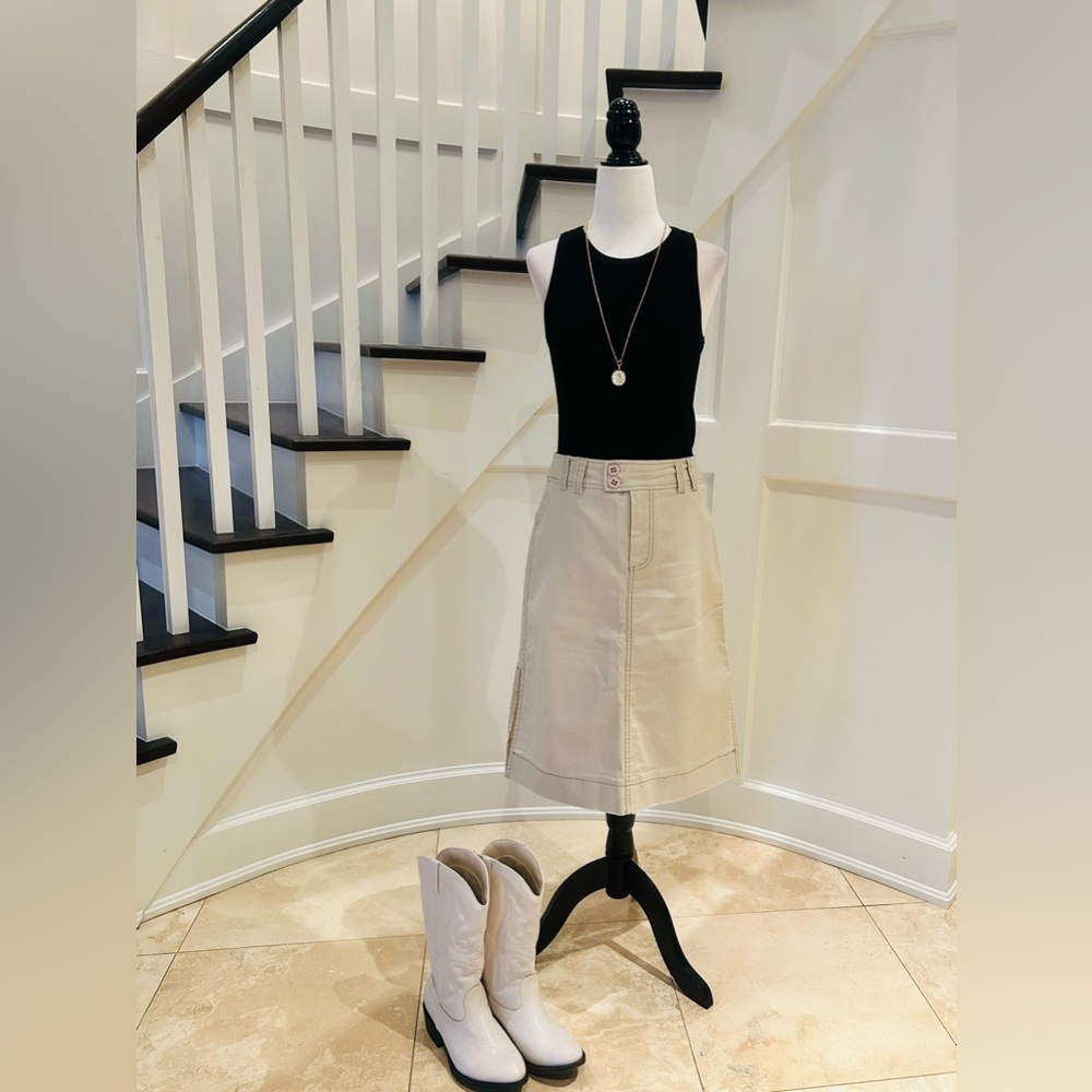 Denim A-Line Skirt, Size 6